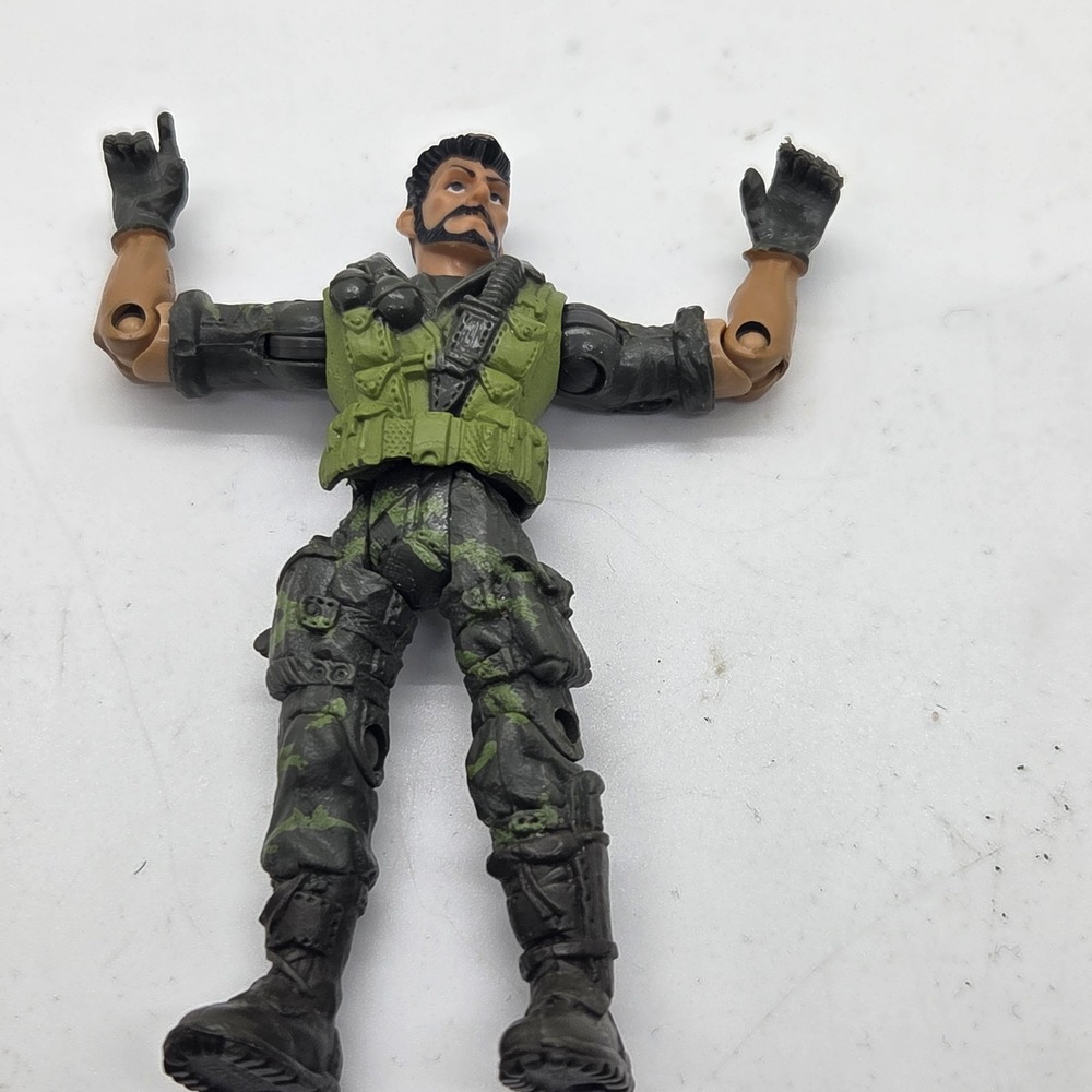 2003 Lanard The Corps Action Figure Military Soldier Camo Green Vest 3.75"